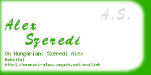 alex szeredi business card